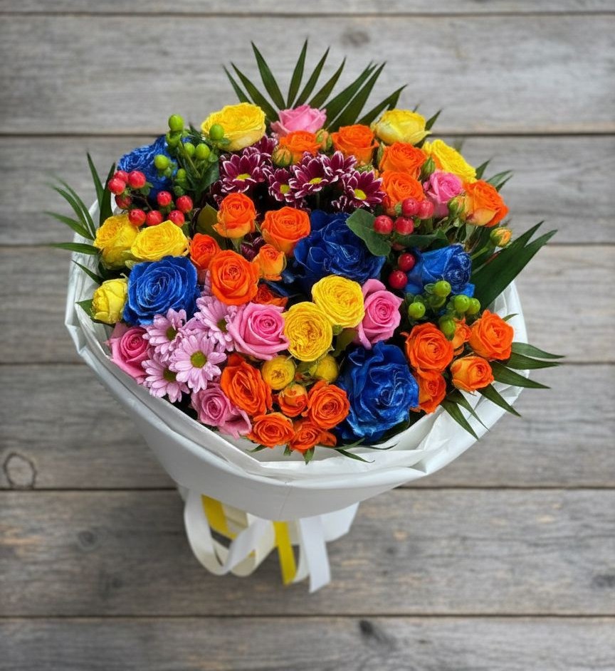 Букет цветов из: Розы и Хризантемы в Серафимовиче