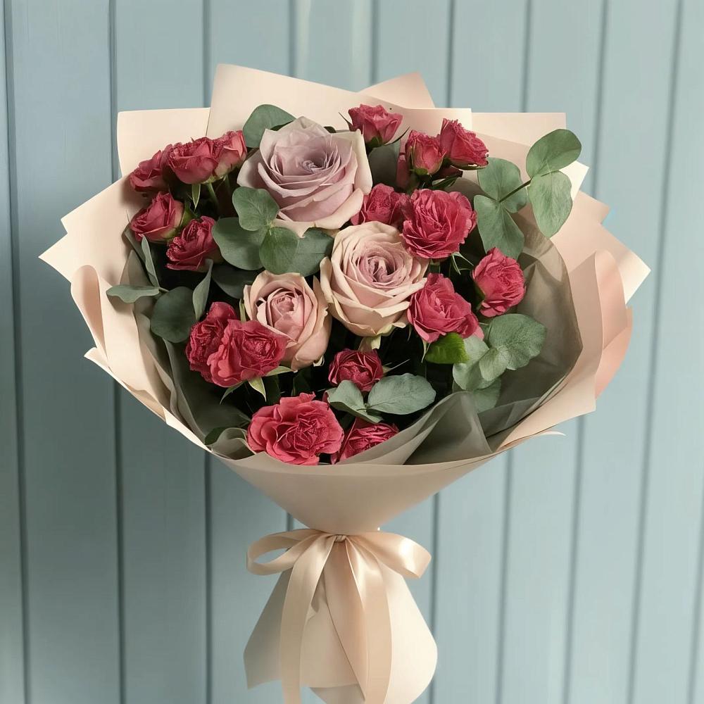 Букет цветов из: Гвоздики и Розы в Серафимовиче