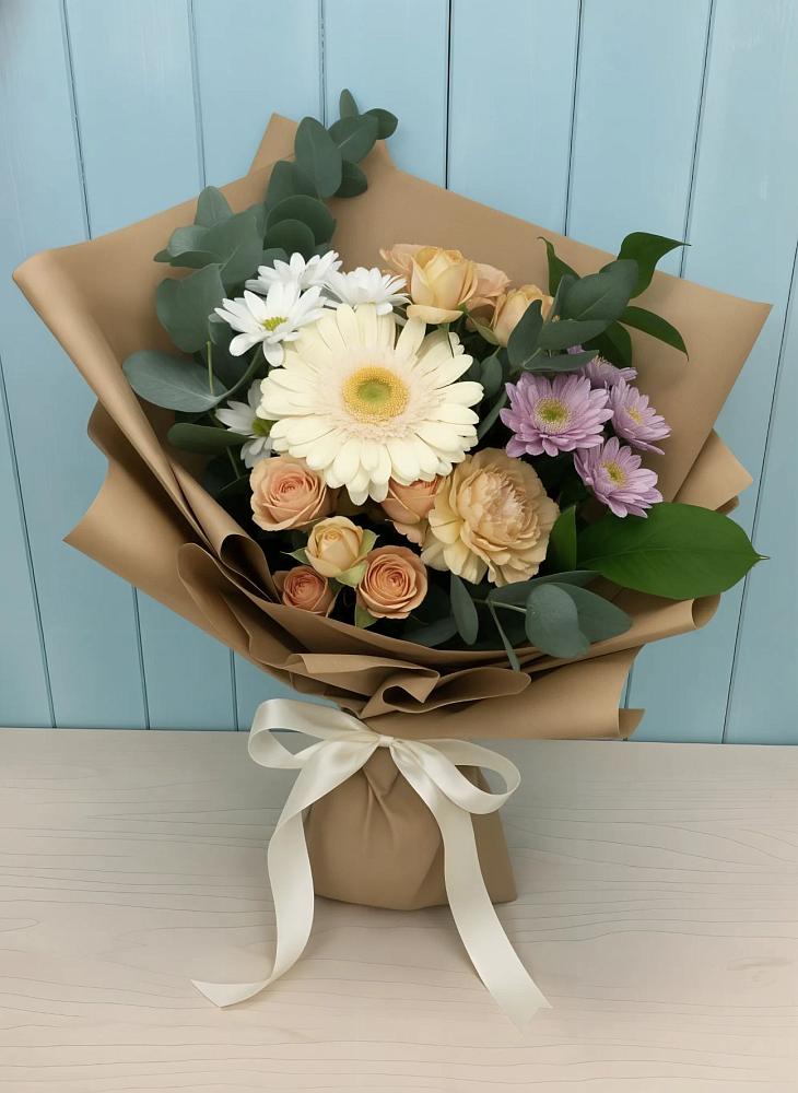 Букет цветов из: Герберы и Хризантемы в Серафимовиче