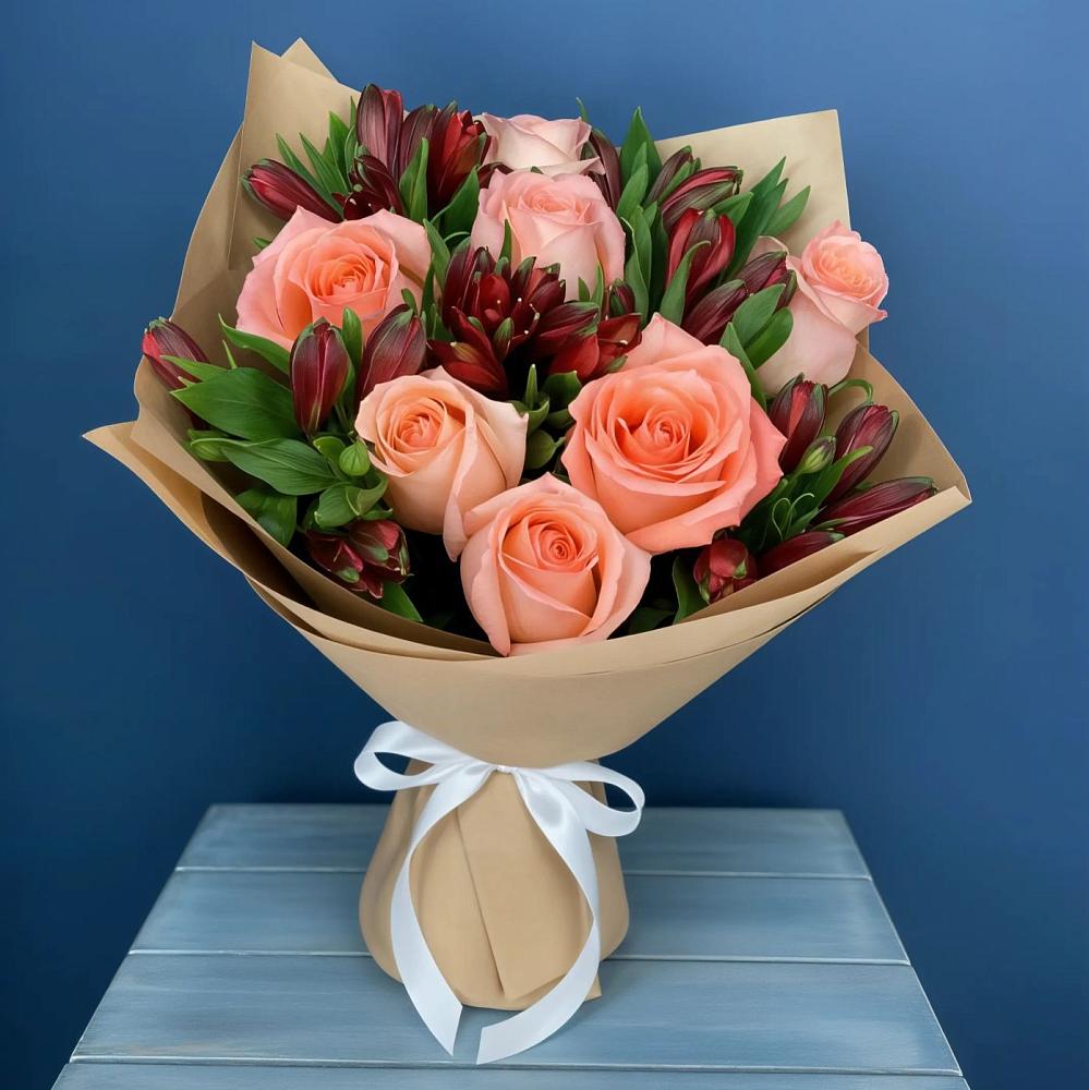 Букет цветов из: Розы и Альстромерии в Серафимовиче