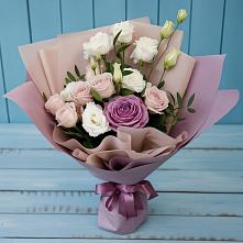 Букет цветов из:  Розы и Лизиантусы в Серафимовиче