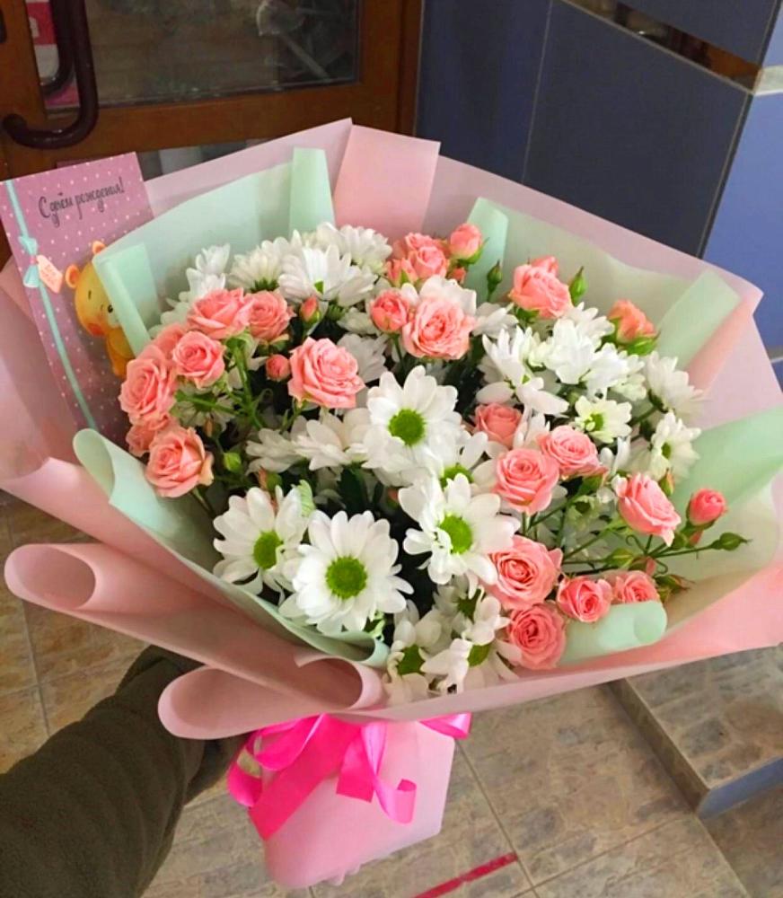 Букет цветов из: Розы и Хризантемы в Серафимовиче