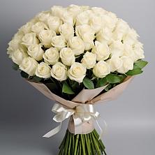 Букет 101 беля роза Белоснежка в Серафимовиче