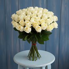 Букет 51 Белая роза Эдлесс Лав в Серафимовиче