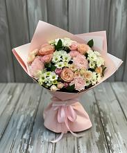 Букет цветов из:  Гвоздики, Розы и Хризантемы в Серафимовиче