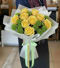 Букет цветов из:  Хризантемы и Розы в Серафимовиче