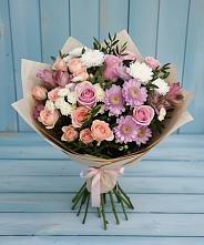 Букет цветов из:  Хризантемы, Розы и Альстромерии в Серафимовиче