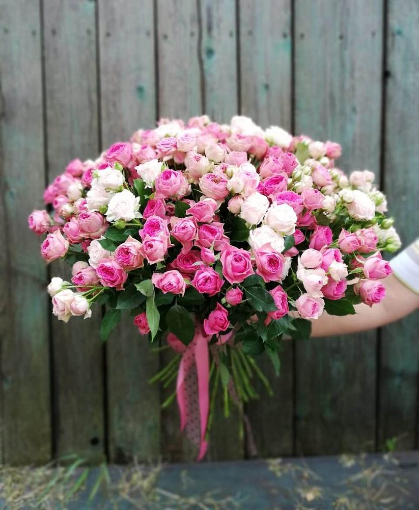 Букет Розовые кустовые розы Натали и Лав Лидия в Серафимовиче