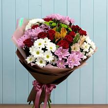 Букет цветов из:  Розы, Хризантемы и Альстромерии #REPLACE_PRED# Серафимовиче