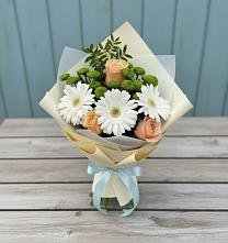 Букет цветов из:  Герберы, Розы и Хризантемы #REPLACE_PRED# Серафимовиче