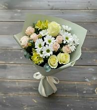 Букет цветов из:  Альстромерии, Розы и Хризантемы в Серафимовиче