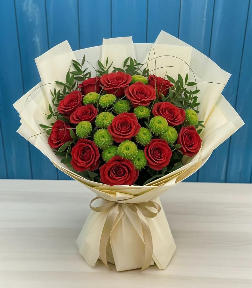 Букет цветов из: Розы и Хризантемы в Серафимовиче