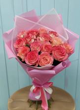 Букет 15 Розовых роз Равель в Серафимовиче