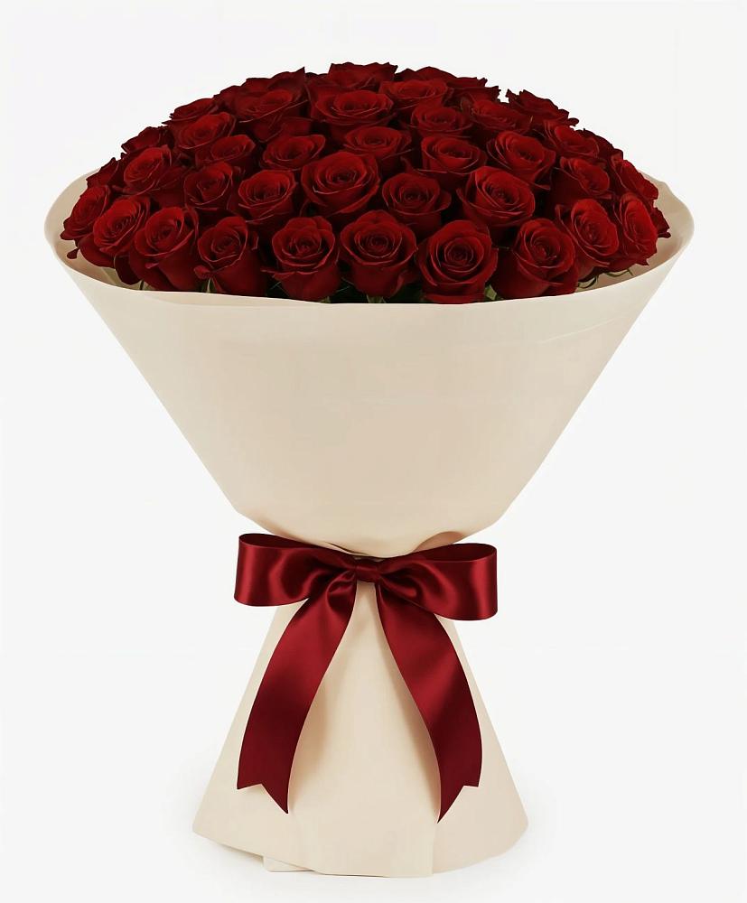 Букет 101 Бордовая роза Блэк Бакарра в Серафимовиче