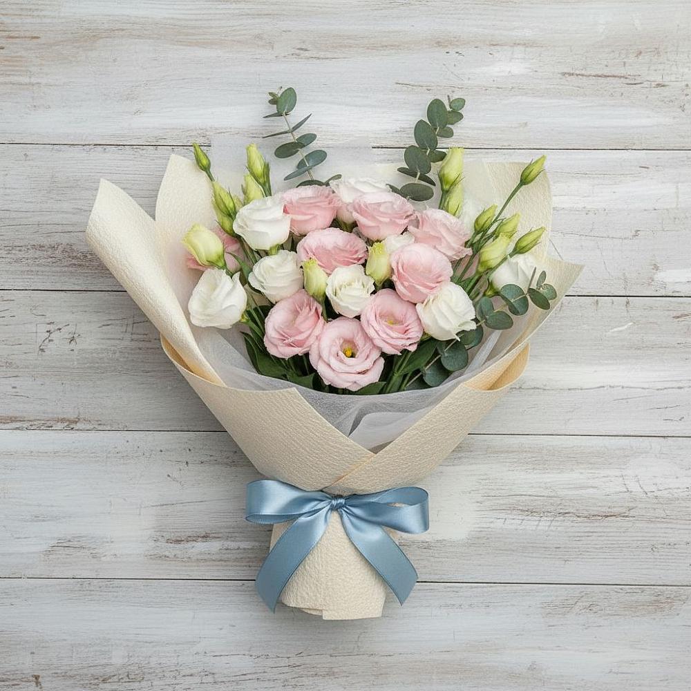 Букет цветов из: Лизиантусы в Серафимовиче